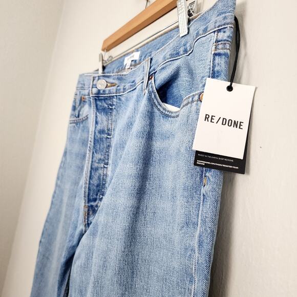 NEW Re/ Done Loose Straight Leg Jean in Wasted Indigo 32 - Picture 9 of 14